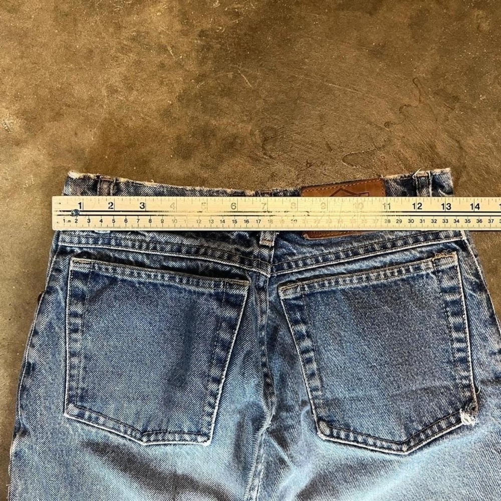 Vintage 90s SOS standard ovation sportswear blue denim jeans Size 26" - Picture 7 of 8